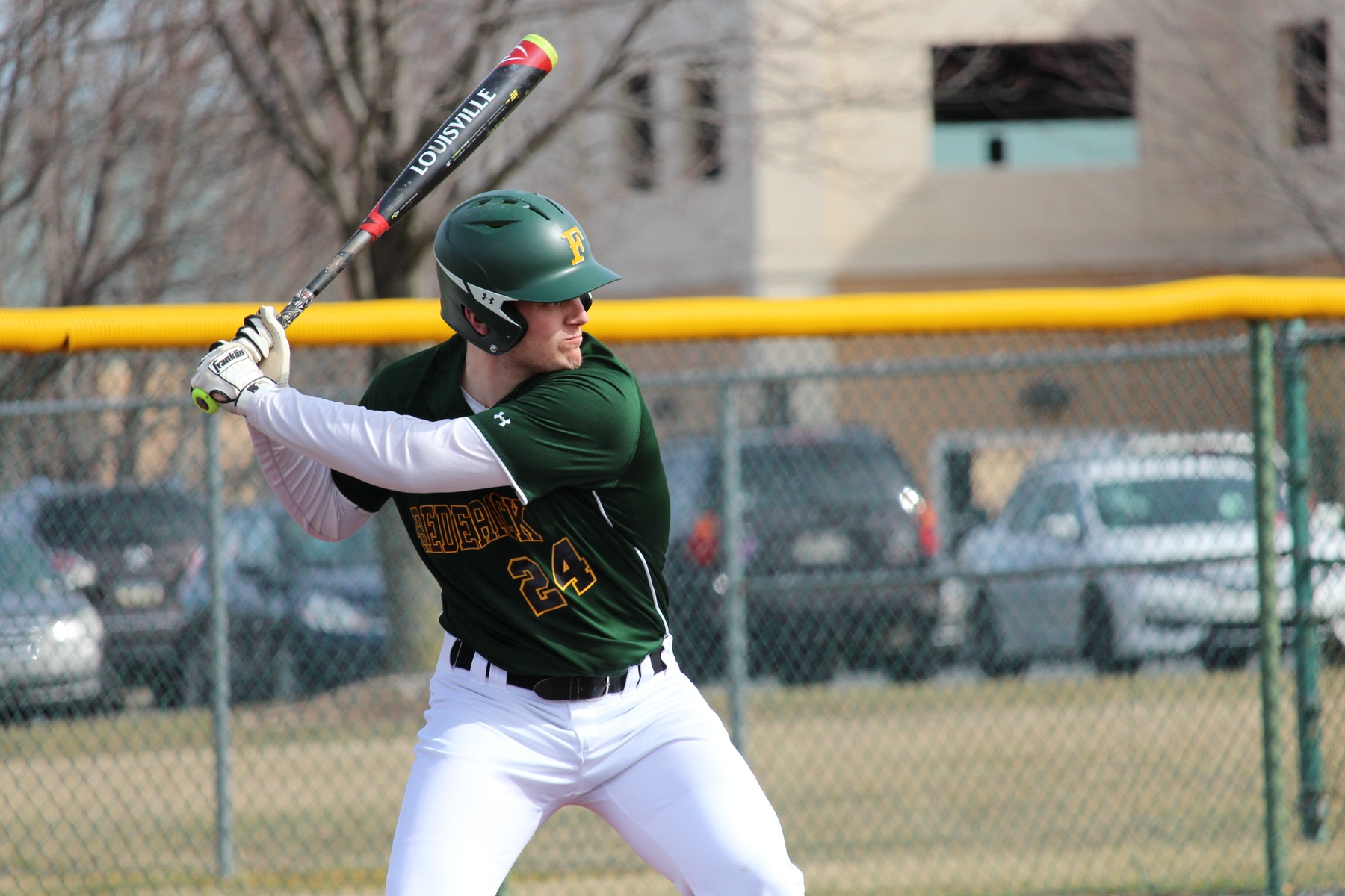 FCC 3B Brady Harju hit his third homer on the season lifting the Cougars to a sweep over Cecil College.