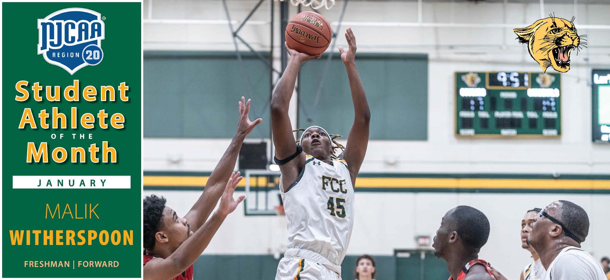 Witherspoon Named NJCAA Region 20 DII Player of the Month